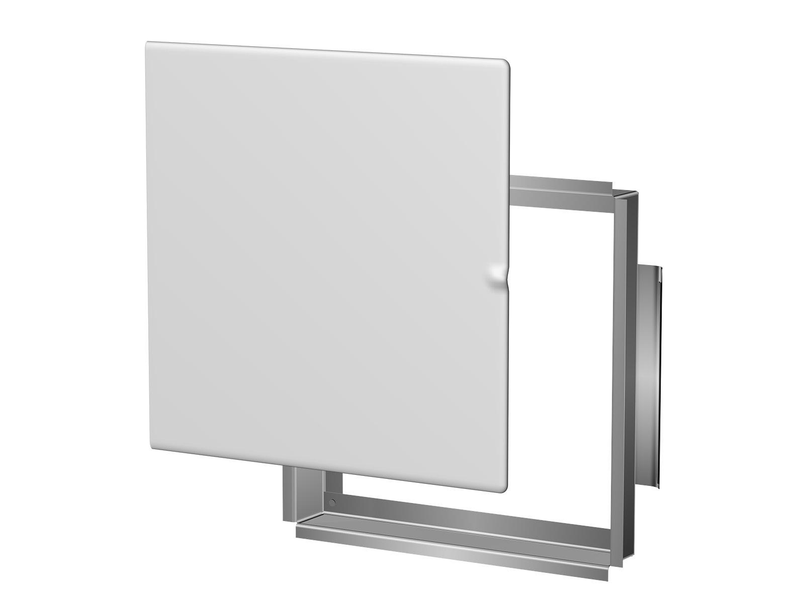 INSPEKTIONSLUCKA STANDARD I STÅLPLÅT VITLACKERAD SNÄPPLÅS - Norgips