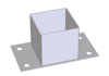 STOLPSKO GALVAD 96X96X70 MM