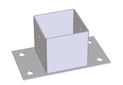 STOLPSKO GALVAD 96X96X70 MM