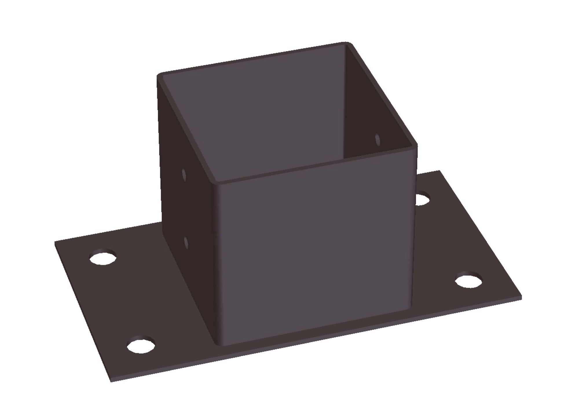 STOLPSKO SVART 71X71X70 MM - Jabo