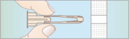 Illustration of hand adjusting a small device with a scale in the background.