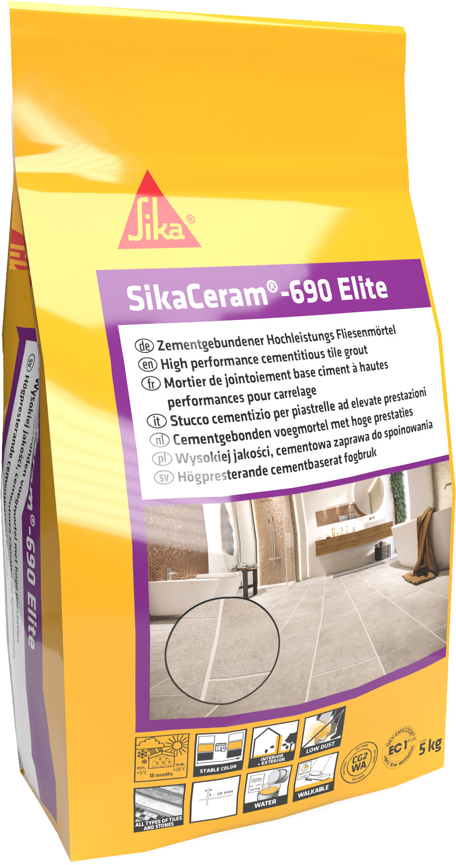 FOGBRUK SIKACERAM-690 ELITE 5 KG - Sika