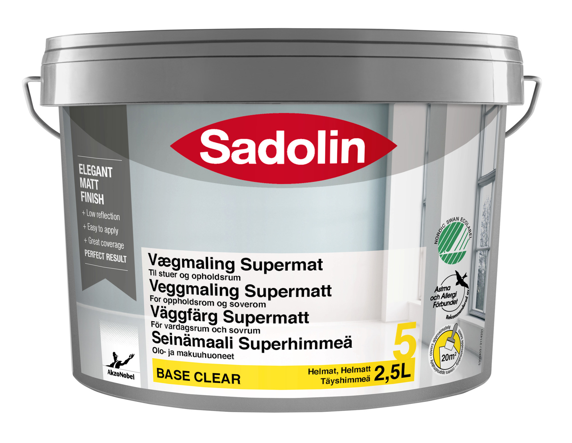 VÄGGFÄRG SUPERMATT BW SADOLIN INOMHUS - Sadolin