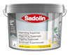 Hink med Sadolin väggfärg Supermatt, etikett på flera språk, volym 2,5L, elegant matt finish.