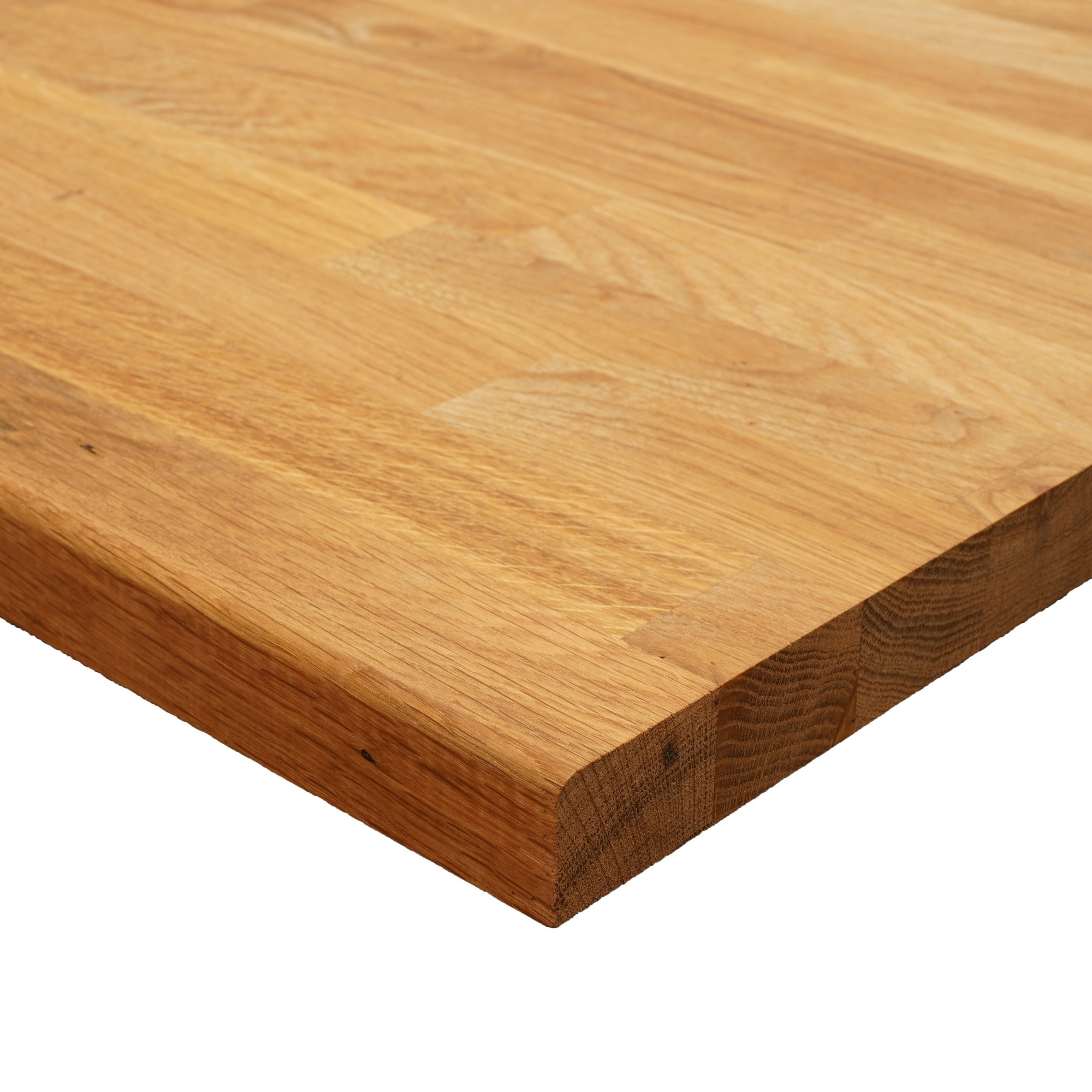 MASSIV BÄNKSKIVA EK OLJAD RUND FRAMKANT EKON 27X610X3000 - BOA