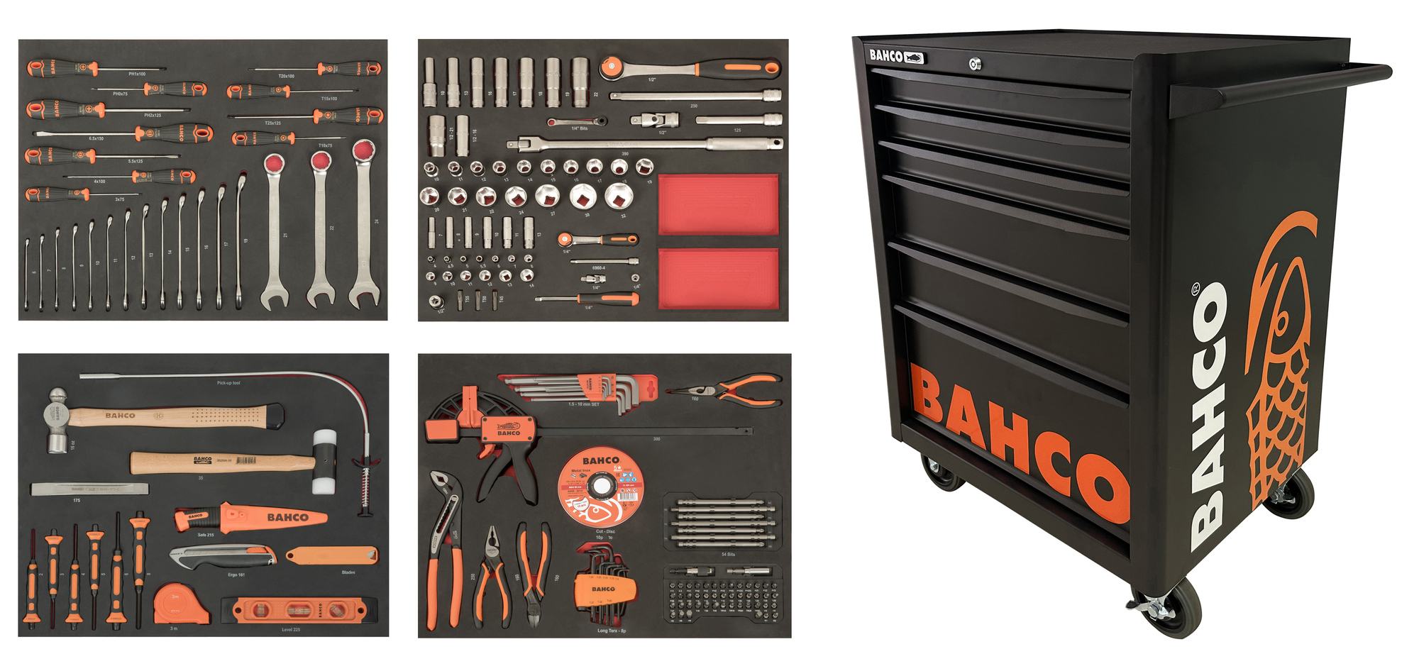 VERKTYGSVAGN 1470K6BKFFSDN 6 LÅDOR 197 DELAR - 