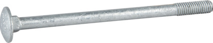 Metallbult med rundat huvud och gängad ände.