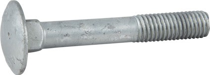 Metallbult med rund skalle och gängad del.