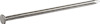 Räfflad blank spik med platt huvud, reflekterande metallfinish.