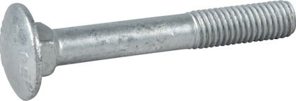 Metallbult med rund huvud och delvis gängad axel.
