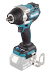 Mutterdragare i blå och svart med ett metallfäste, märkt med "Makita".