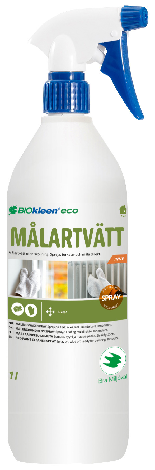 MÅLARTVÄTT SPRAY INNE ECO BIOKLEEN UTOMHUS 1L - Akzo Nobel