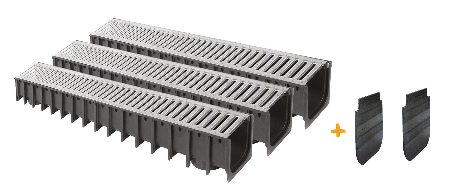 GARAGEPAKET SABDRAIN GALVAT GALLER, ÄNDLOCK, RÄNNA 3 METER - Gelia