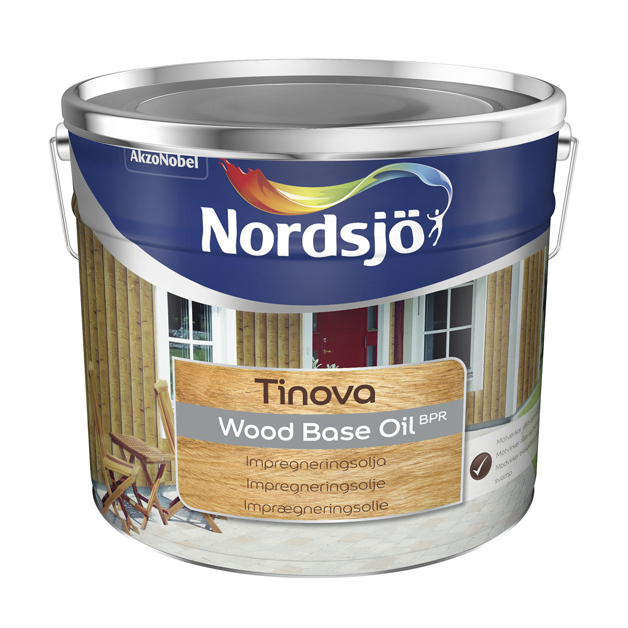 GRUNDOLJA TINOVA WOOD BASE OILBPR NORDSJÖ UTOMHUS 10L - Nordsjö