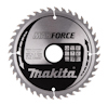Rund sågklinga i metall med tänder och texten "Makita Maxforce" samt specifikationsikoner på ytan.