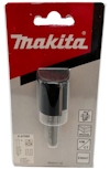 Förpackning med en Makita notfräs, etikett märkt med "Makita" och symboler för träbearbetning.
