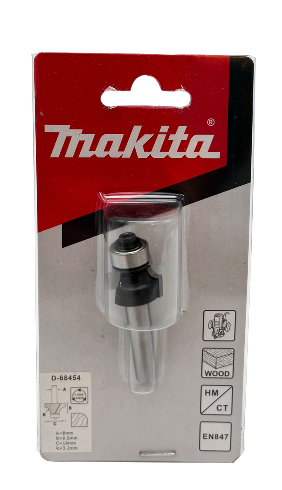 AVRUNDNINGSFRÄS D-68454 MAKITAMED STYRLAGER 19,0MM (8MM) - Makita