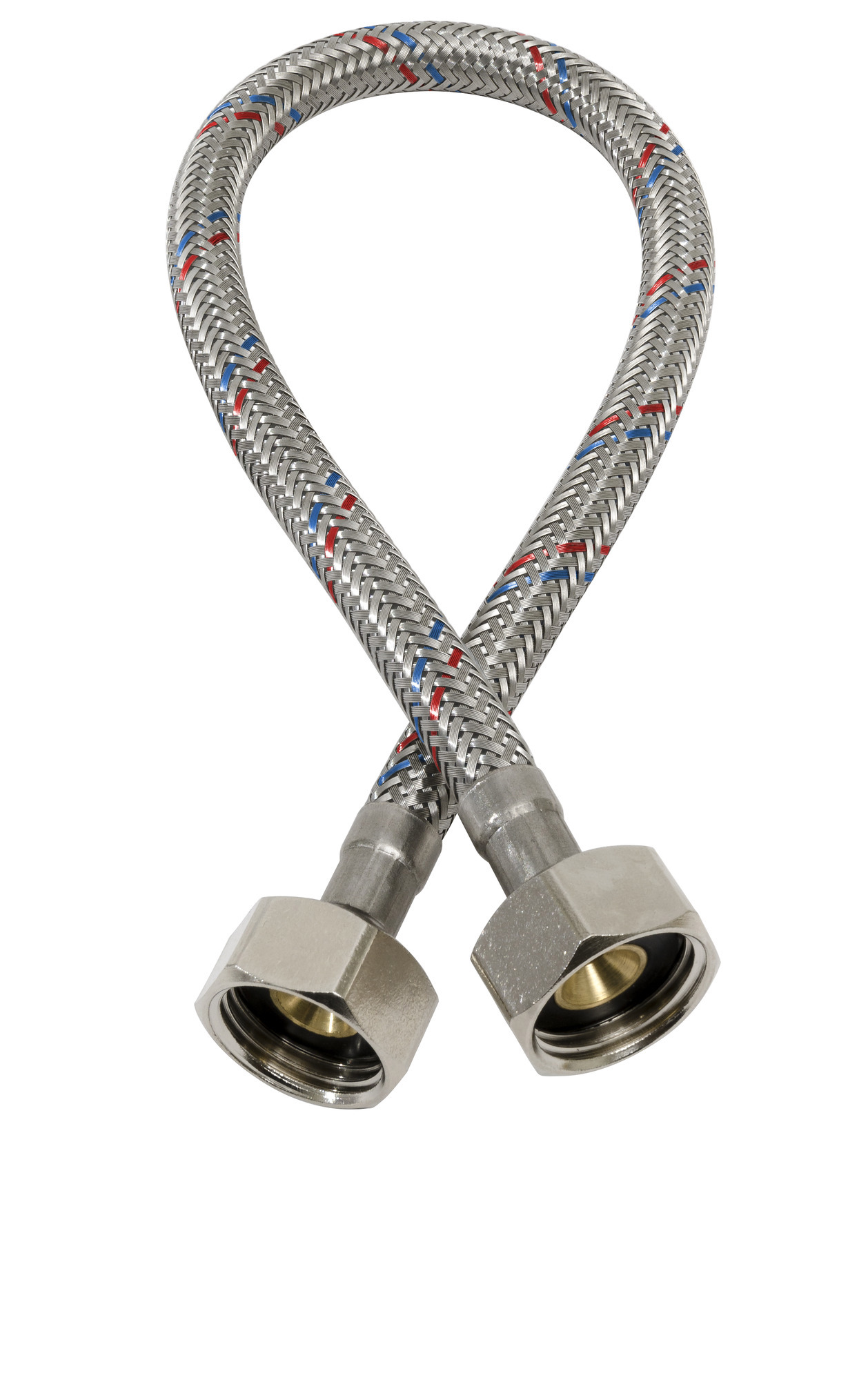 ANSLUTNINGSSLANG PEX, METALLOMSPUNNEN MJUK, RAK-RAK - Gelia