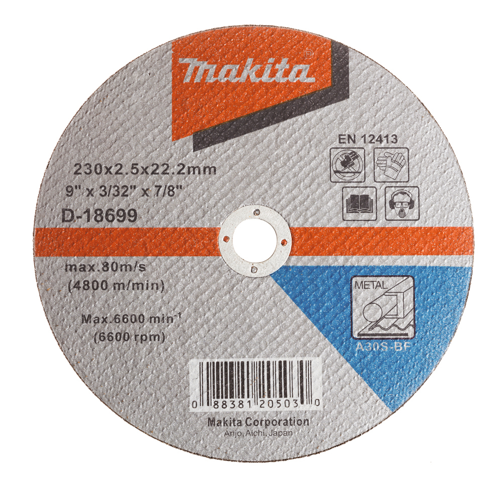 KAPSKIVA D-18699 MAKITA A30S STÅL/METALL 230X2,5 MM - Makita
