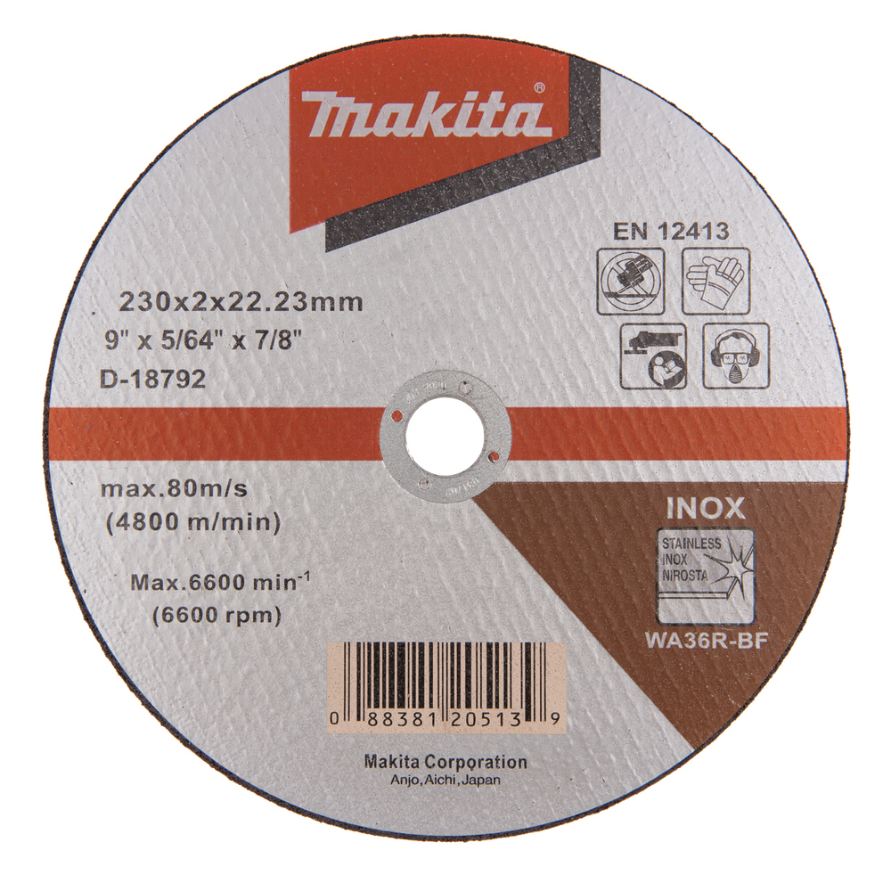 KAPSKIVA D-18792 MAKITA WA36 METALL/ROSTFR. 230X2MM - Makita
