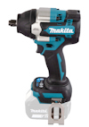 Batteridriven mutterdragare i svart och blått med Makita-logotyp, placerad mot vit bakgrund.