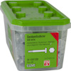 Behållare med sexkantsskruvar M 12X120, 20 st, grön lock. Text: "Sexkantskruv ISO 4014".
