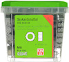 Förpackning med hexagonmuttrar ISO 4032 6H, M8, 100 st, från ESSVE. Grön etikett med diagram och artikelnummer 61095103.