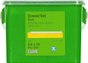 Grön låda med texten: "Grooved Nail Blank 2,8 x 75 mm Pcs 1200, Art 777161, ESSVE, Indoor C1".