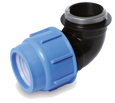 PEM-KOPPLING AV PP VINKEL PLAST-INVÄNDIG GÄNGA - Gelia