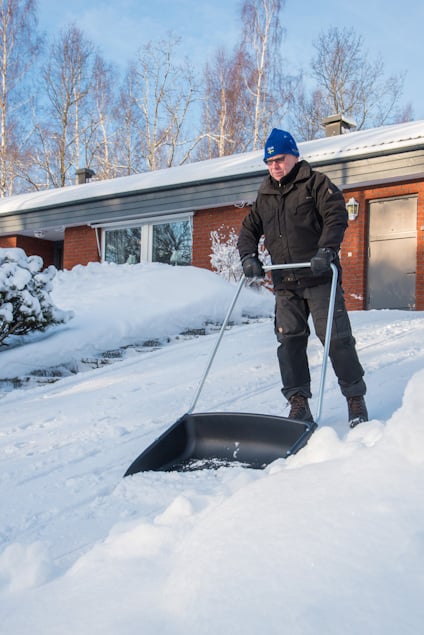 SNÖSLÄDE, KARLSTAD CLASSIC SVART