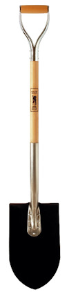 GRÄVSPADE 11AY HÄRDAT STÅL , SPETSIGT BLAD
