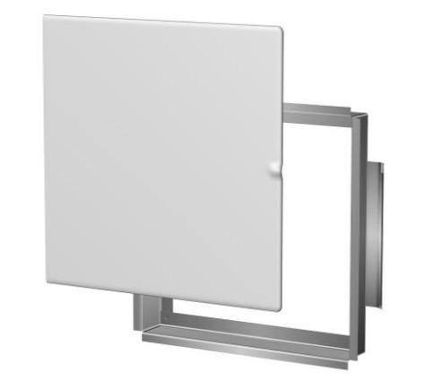 INSPEKTIONSLUCKA BRANDKLASSAD VITLACKAD MED MEJSELLÅS - Norgips